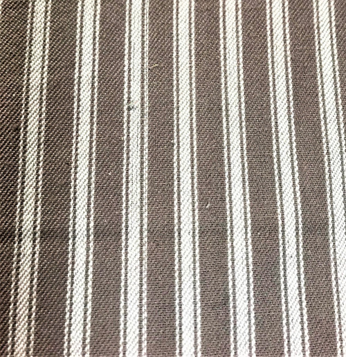 Mink Taupe "St Ives" Solid Stripe Ticking 100% Cotton Canvas-weight Fabric, 140cm/55in wide, Sold Per HALF Metre Mink Taupe "St Ives" Solid Stripe Ticking 100% Cotton Canvas-weight Fabric, 140cm/55in wide, Sold Per HALF Metre
