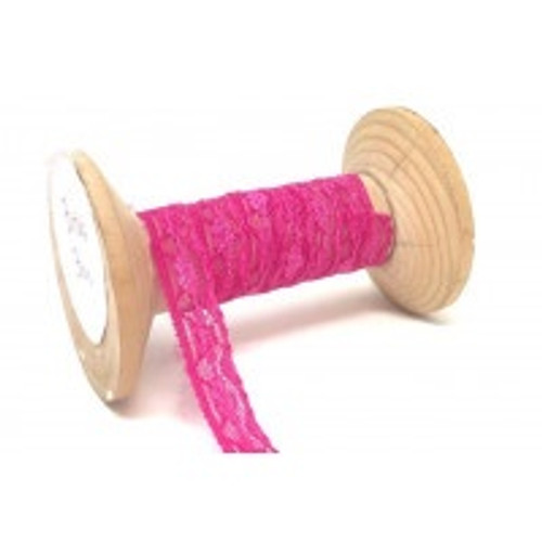 Fuchsia 10mm Nylon Lace ( Sold By The Metre)