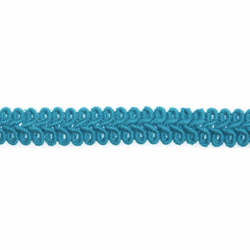 Turquoise Gimp Braid Upholstery Trim, 15mm (3/8in) wide, Sold Per Metre