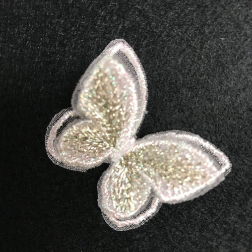 Pearl & Gold Butterfly Iron-on Sew-on Applique Motif