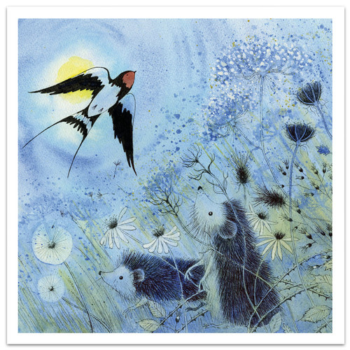 Hedgehogs & Swift Greetings Card Hedgehogs & Swift Greetings Card