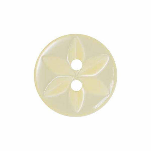 Cream Star Button, 11mm (7/16in) Diameter (Sold Individually)