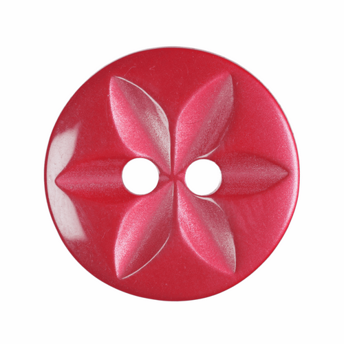 Red Star Button, 14mm (9/16in) Diameter (Sold Individually)