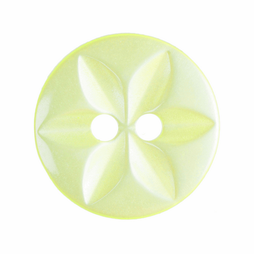 Yellow Star Button, 14mm (9/16in) Diameter (Sold Individually)