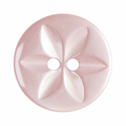 Pale Pink Star Button, 16mm (5/8in) Diameter (Sold Individually)