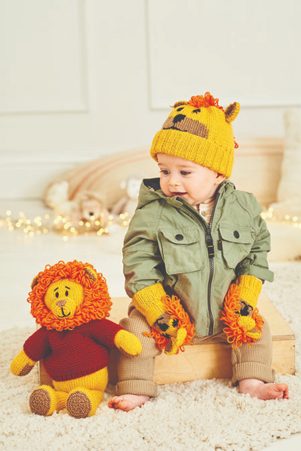9868 -Rory the Lion Toy, Hat & Mittens - 6mths to 5 Years 9868 -Rory the Lion Toy, Hat & Mittens - 6mths to 5 Years