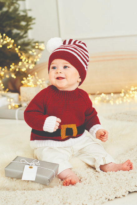 9870 - Santa Toy, Hat & Sweater In Dk -Birth to 5 years