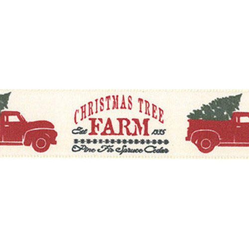 Classic Christmas Tree Farm Ribbon - ( Sold by the Metre)