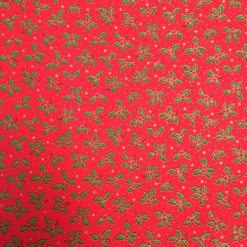 Mini Holly Red ( 100% Cotton) -140cm/55in wide, Sold Per HALF Metre