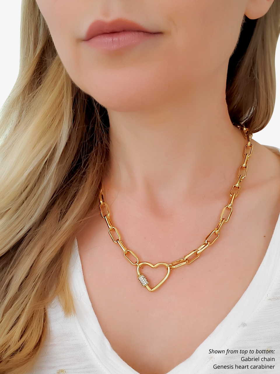 Genesis Heart Carabiner Necklace Pendant