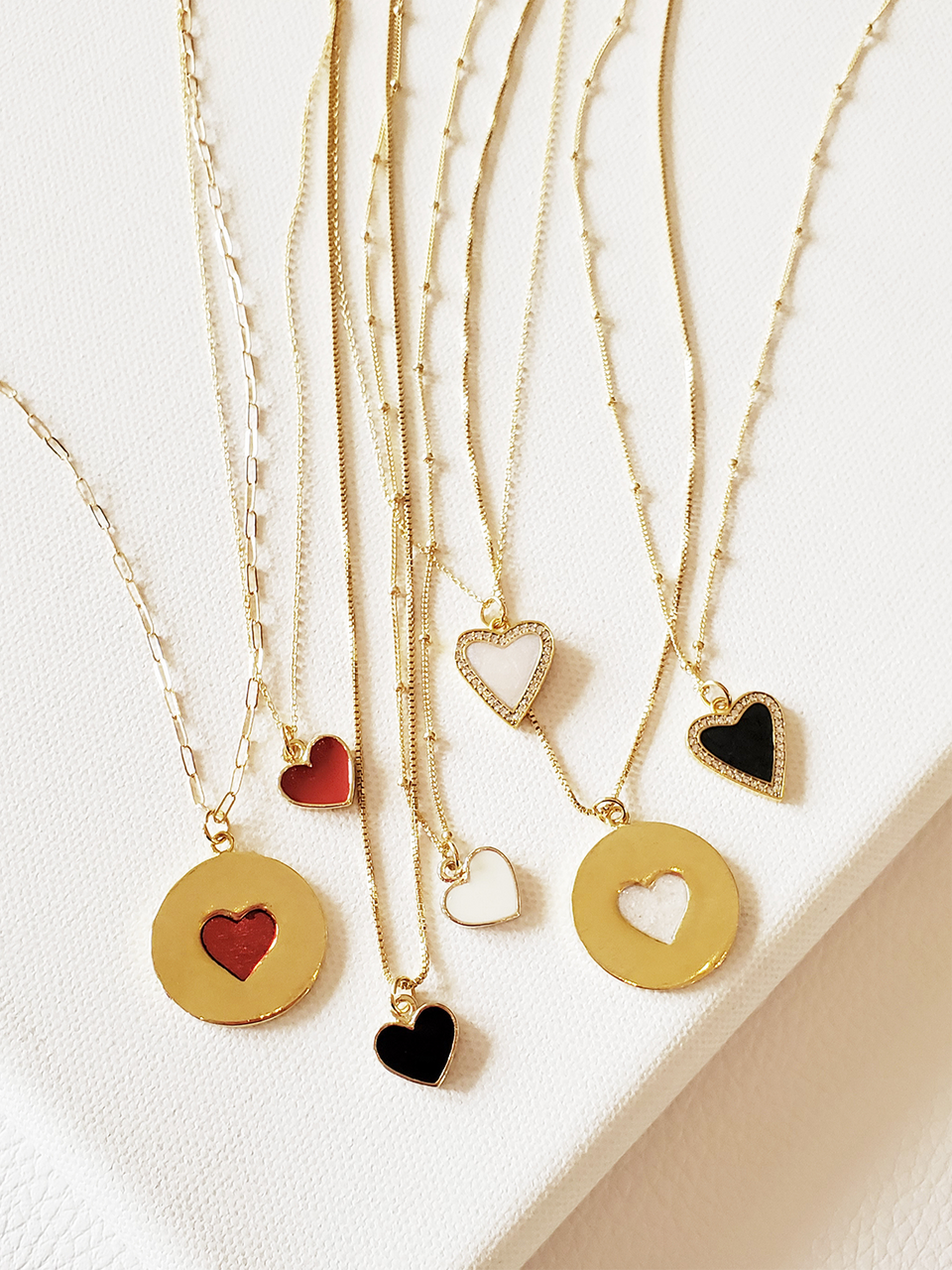 LOUIS VUITTON Heart double necklace Silver Gold LV Logo Ladies accessories  set