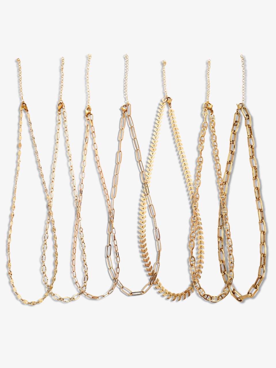 Gold Necklace Collection, 7 Statement 