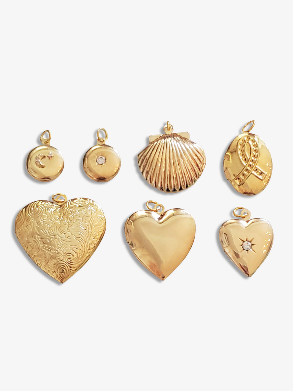 Gold Locket Necklace Pendant Collection 7 Styles Poppy