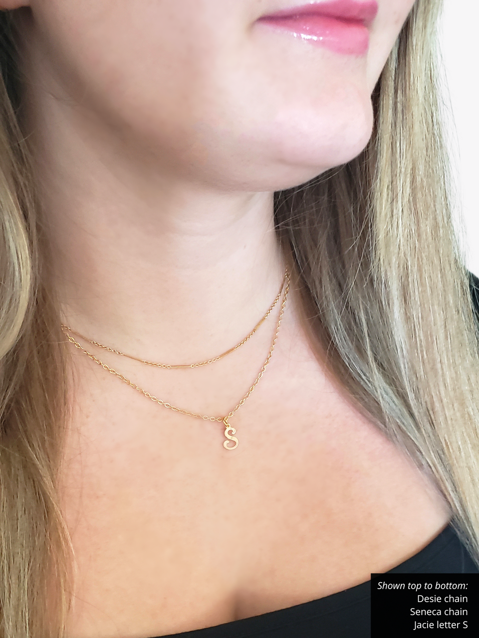 Buy Gold Filled Initial Necklace Letter Necklace Gold Filled