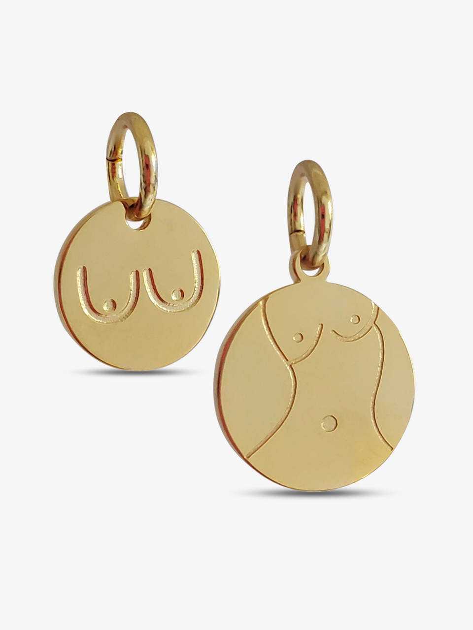 Fay Gold Body or Boobs Coin Bracelet Charm Stainless Steel Body