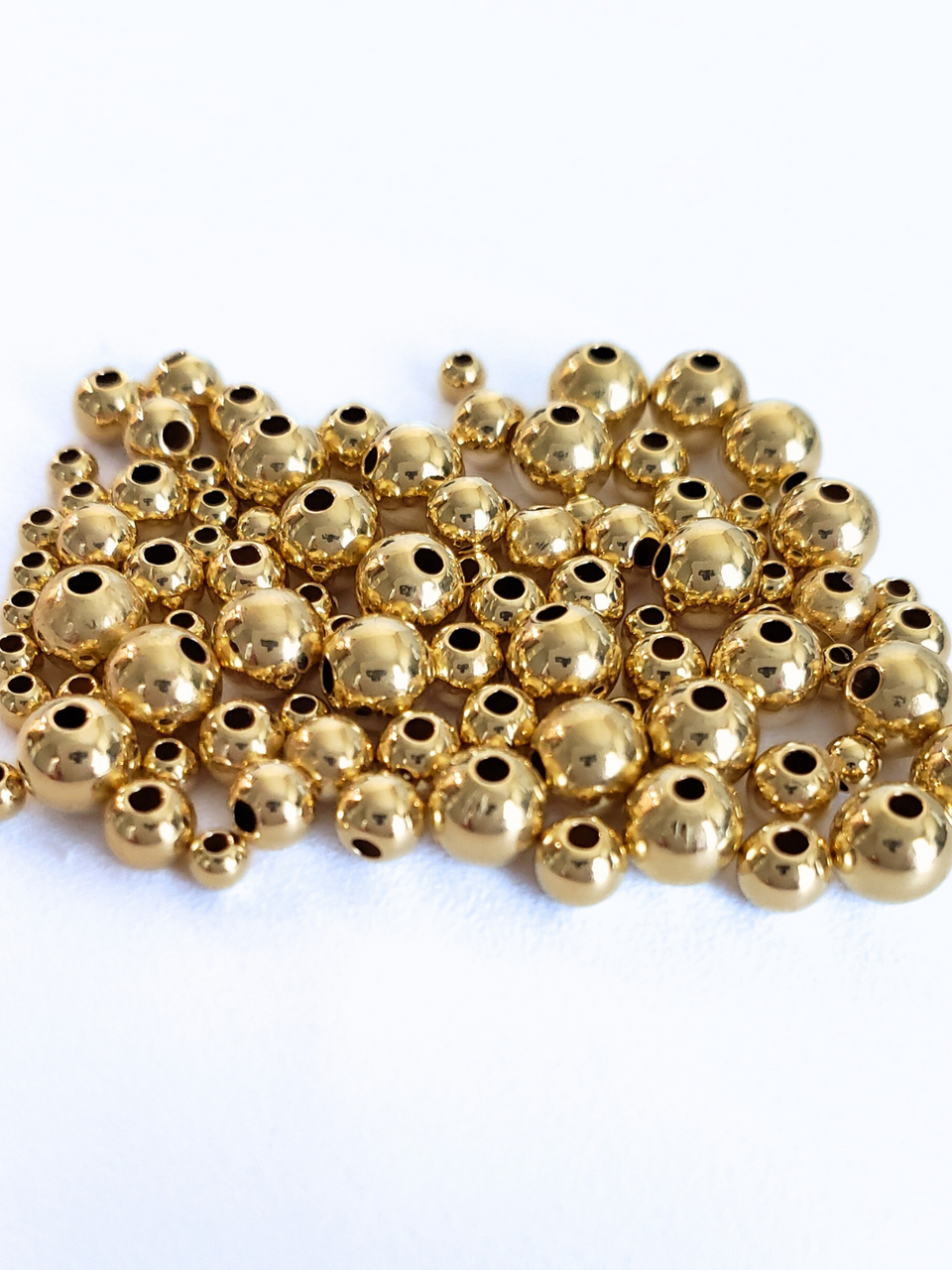 Braxton Gold Bracelet Beads 2mm, 3mm, 4mm - Main Image