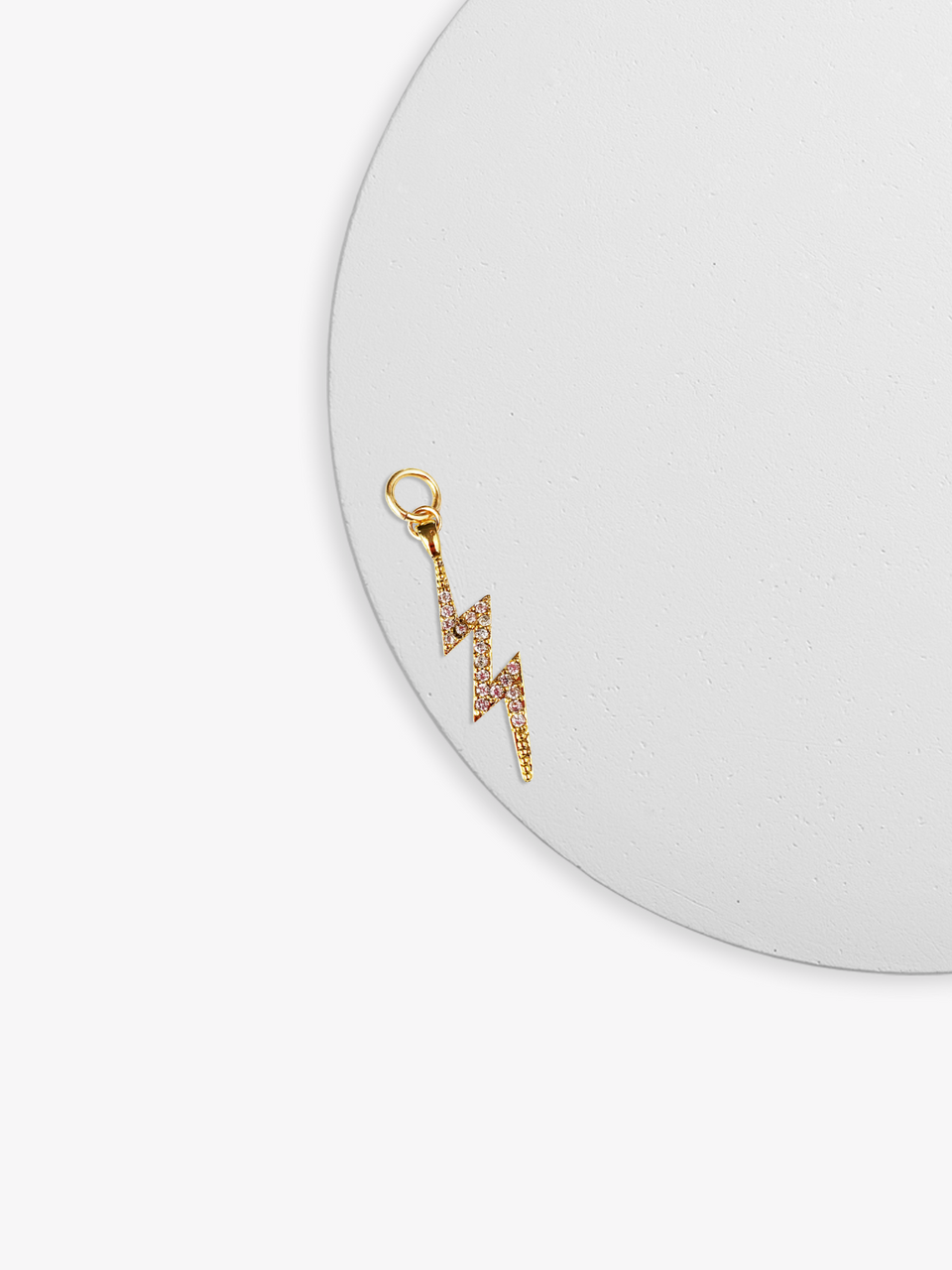 Val Gold Studded Lightning Bolt Bracelet Charm
