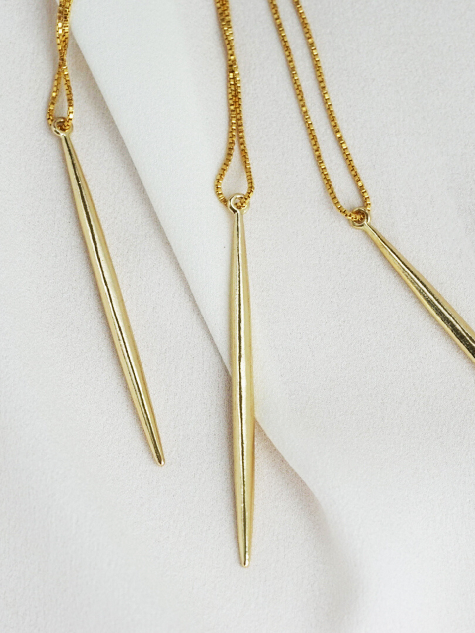 Sechic 14k Gold Spike Necklace