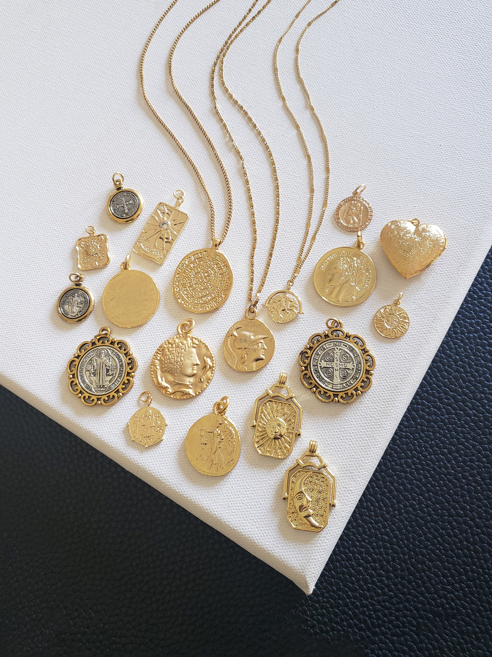 Kali Gold Greek Coin Necklace Pendant