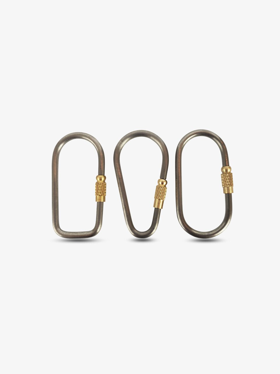 VAINON Destroyed Carabiner Necklace Gold Carabiner Necklace | High