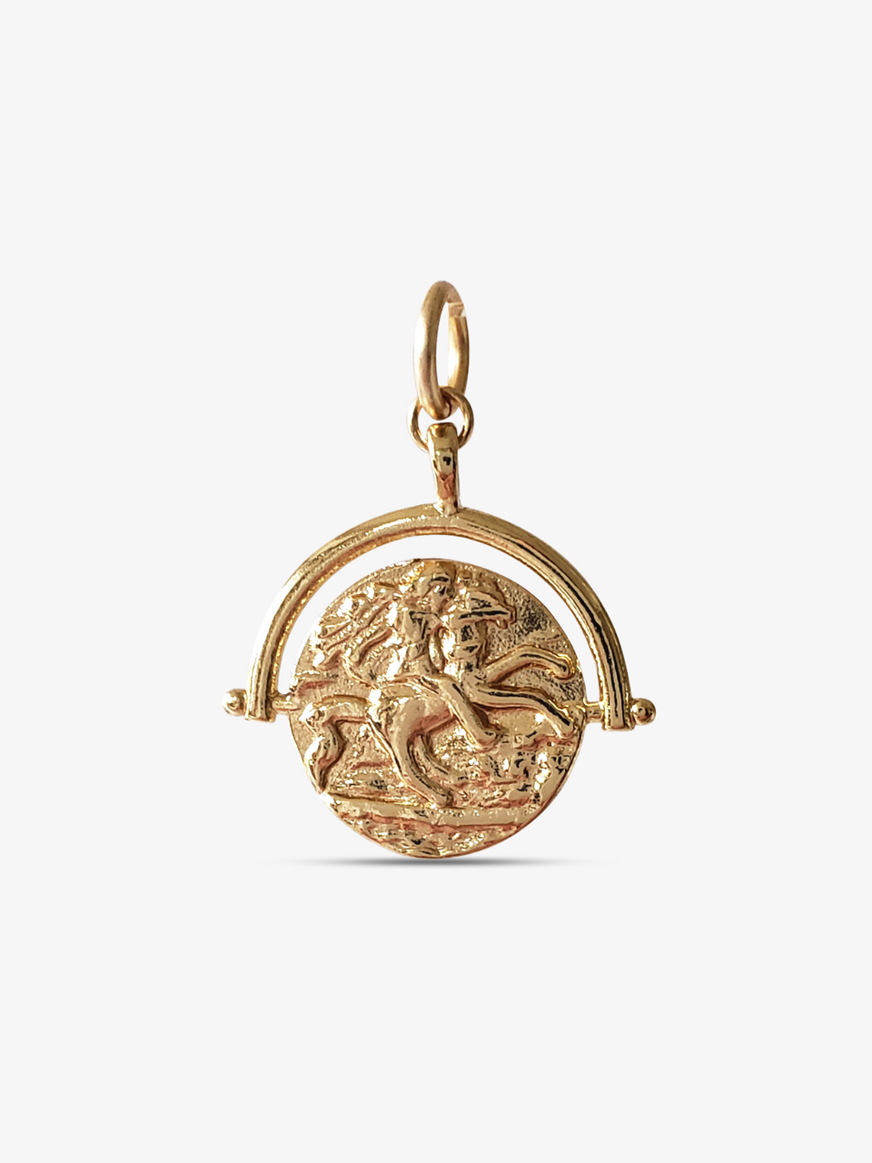 Lulu Gold Ancient Horse Coin Necklace Pendant