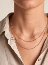 Berkeley 14K Gold Filled Birthstone CZ Necklace Connector, 3mm and 4mm