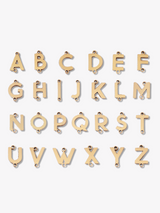 gold filled initial letter connectors for making bracelets and necklaces