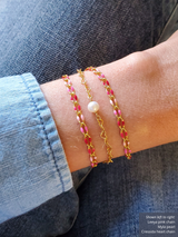 Leeya Unfinished Gold Plated Enamel Bracelet Chain Collection, 10 Color Options