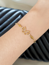 Brigg Gold Butterfly Bracelet Connector Charm, PVD Stainless Steel