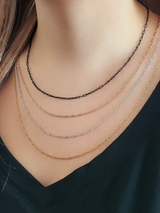 Stevy Unfinished Krinkle Necklace Chain, PVD Stainless Steel 4 Color Options