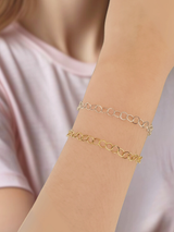Aimee Unfinished Circle Bracelet Chain, PVD Stainless Steel Aimee Unfinished Circle Bracelet Chain, PVD Stainless Steel