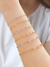 Steff PVD Stainless Steel Unfinished Sequin Bracelet Chain, 3 Sizes Steff PVD Stainless Steel Unfinished Sequin Bracelet Chain, 3 Sizes