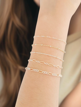 Lula Unfinished Two Tone Bracelet Chain, Gold Filled And Sterling Silver