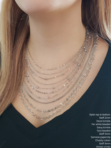 Silver Stainless Steel Unfinished Necklace Chain Collection, 10 Style Options