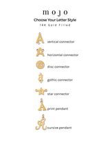 Choose Your Letter Style A-Z Initial Bracelet Charms, 14K Gold Filled