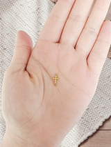 Shanna Tiny Gold Cross Bracelet Connector, PVD Stainless Steel