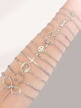 Silver Trend Connector Collection, 12 Styles PVD Stainless Steel