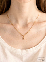 Laura Lowercase Necklace Pendant, PVD Stainless Steel