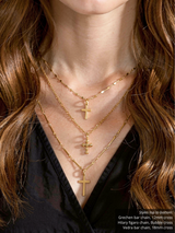 Gold Cross Necklace Pendant, 3 Style Options PVD Stainless Steel