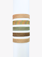 Claire Enamel Cuban Gold PVD Stainless Steel Necklace Chain, 5 Color Options