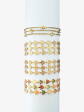 Unfinished Gold Mushroom Necklace Chain, PVD Stainless Steel 4 Color Options