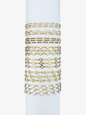 White Gold Unfinished PVD Stainless Steel Chain Collection,  7 Style Options