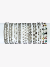 Unfinished Silver Bracelet Chain Collection,  9 Styles Stainless Steel