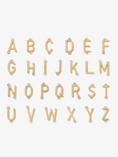 Kaura Gold Letter Connector Bracelet Charms, PVD Stainless Steel Kaura Gold Letter Connector Bracelet Charms, PVD Stainless Steel