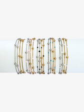 Beaded Colorful Enamel Unfinished Bracelet Chains, PVD Stainless Steel