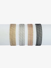 Stevy Unfinished Krinkle Bracelet Chain, PVD Stainless Steel 4 Color Options
