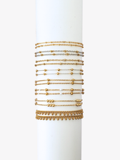 Beaded PVD Stainless Steel Unfinished Necklace Chain Collection, 8 Style Options