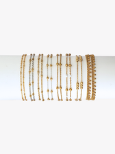 Beaded Stainless Steel Unfinished Bracelet Chain Collection, 8 Style Options