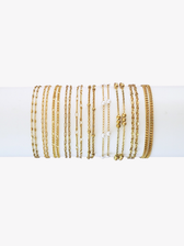 Gold PVD Stainless Steel Unfinished Bracelet Chain Collection, 10 Style Options