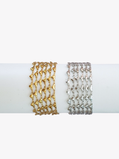 Itzel Unfinished Heart Bracelet Chain, PVD Stainless Steel